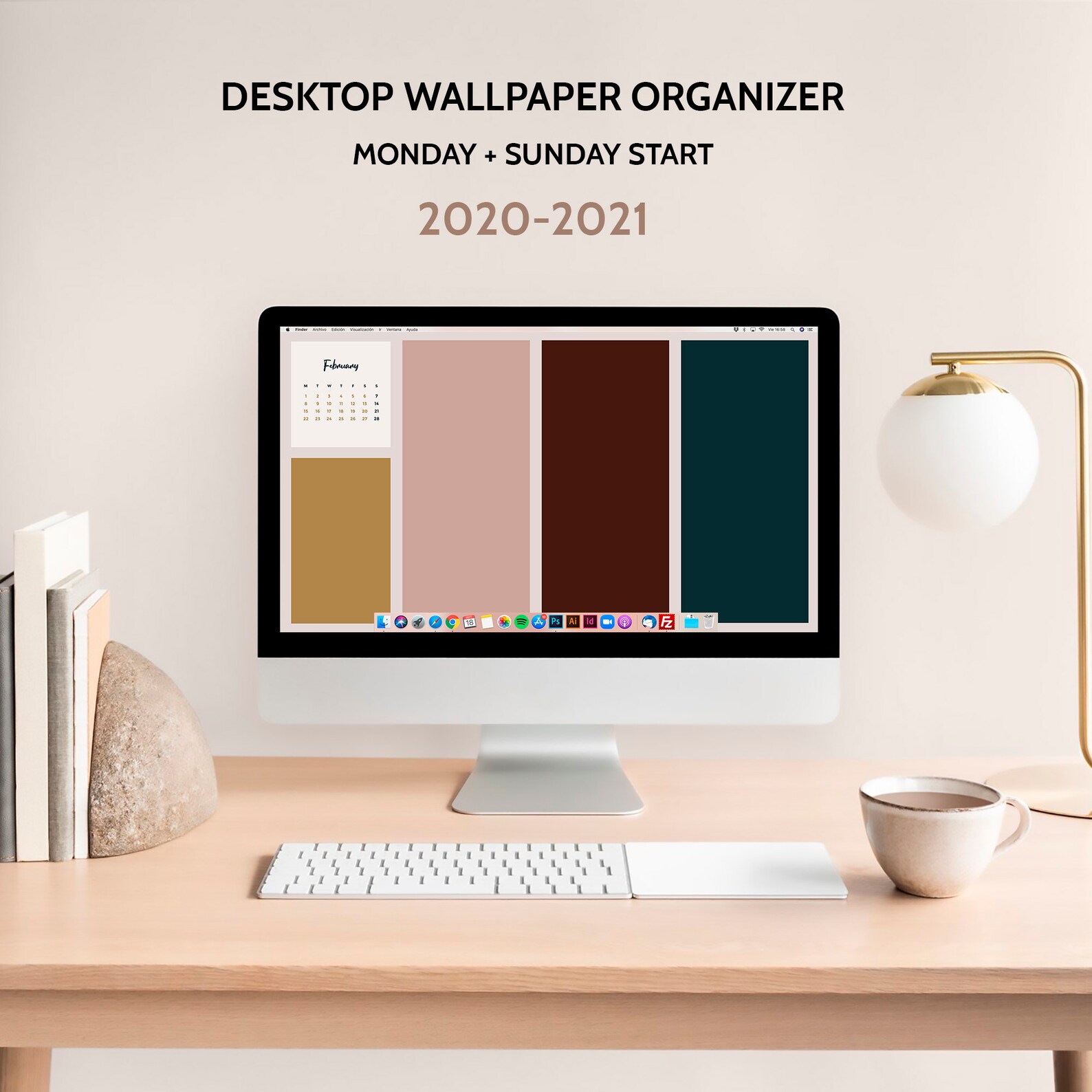 Desktop-Hintergrund organisierter Hintergrund für Computer | Etsy