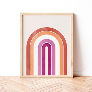 Lesbian Rainbow Wall Art, Lesbian Pride Flag Digital Print, Feminist Print, Love Poster, Instant download