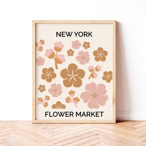 New York Flower Market Print: Botanical Floral Art (Digital Download)