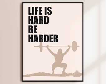 Weightlifting Motivational Art Print: Home Gym Decor (Digital Download)