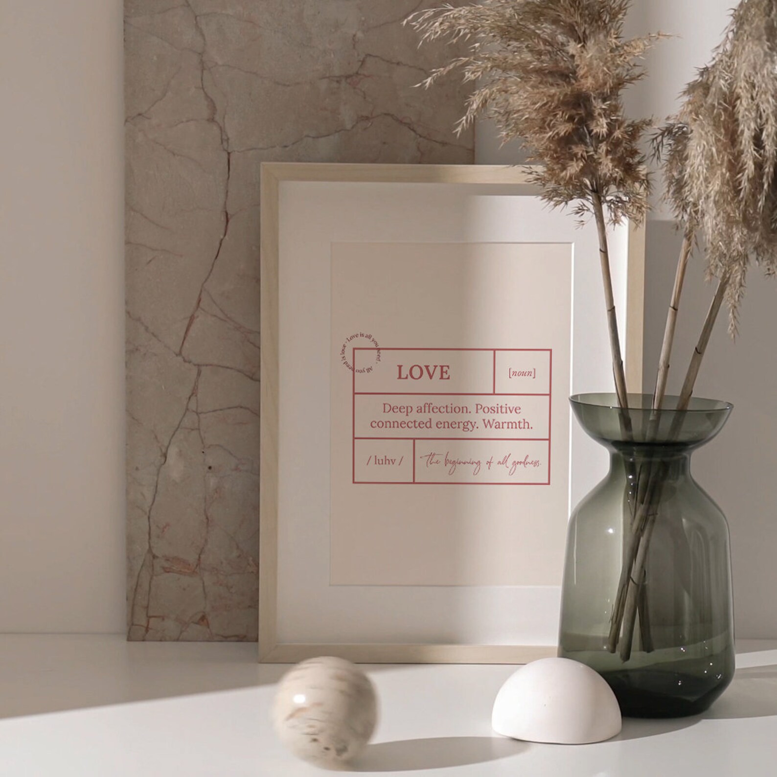 Love Definition Wall Art Love Digital Print Minimalist Wall Etsy