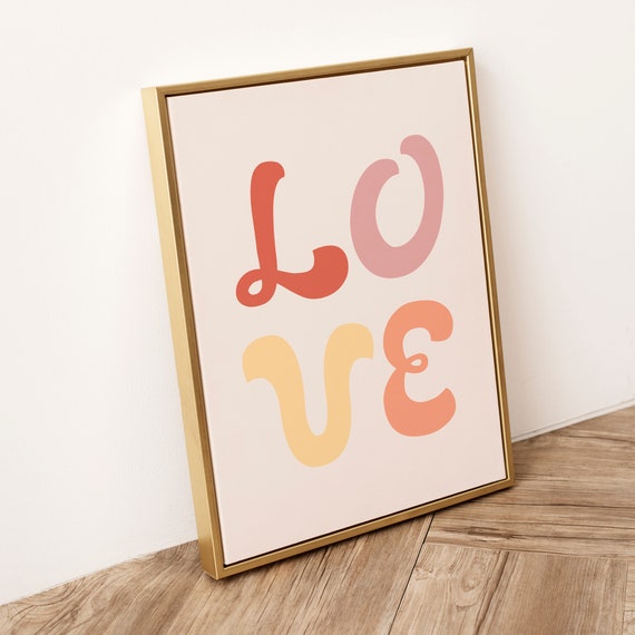 Typography Love Print Printable Love Sign Digital Print | Etsy