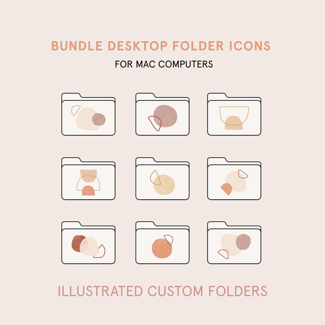 Custom Folder Icons for Mac Computers Mac Desktop Icons | Etsy