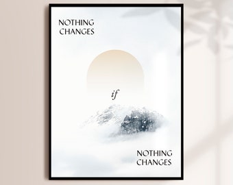 Motywacyjny cytat: Nowoczesna typograficzna sztuka ścienna (do pobrania w wersji cyfrowej)