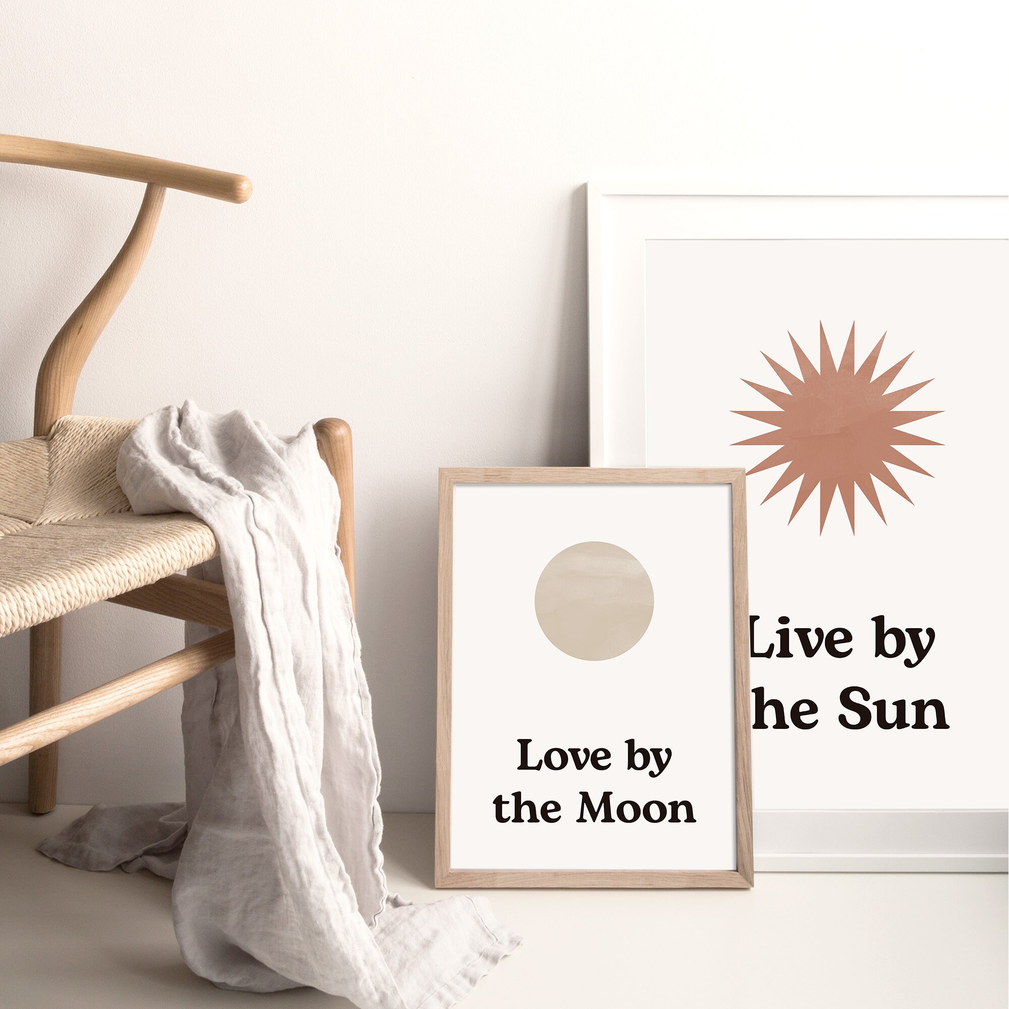 Himmlische Dekor Sonne und Mond Wandkunst über dem Bett | Etsy