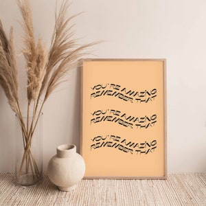 Inspirational Quote Wall Art, Trendy Wall Art, Funky Art Print Vintage, Motivational Retro Poster, Mental Health Art Print DIGITAL