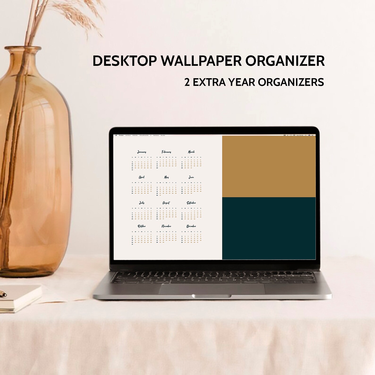 Desktop-Hintergrund organisierter Hintergrund für Computer | Etsy