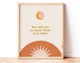 Inspirational Quote Print: Progress Over Perfection (Digital Print)