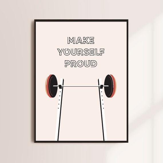 Motivational Gym Poster: Minimalist Fitness Art (Digital Download)