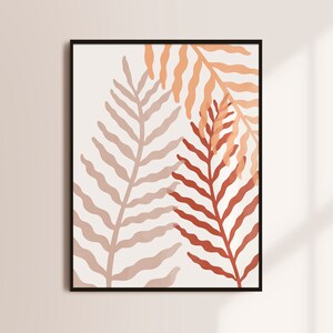 Boho Fern Leaf Print: Abstract Botanical Illustration (Digital Download) image 5