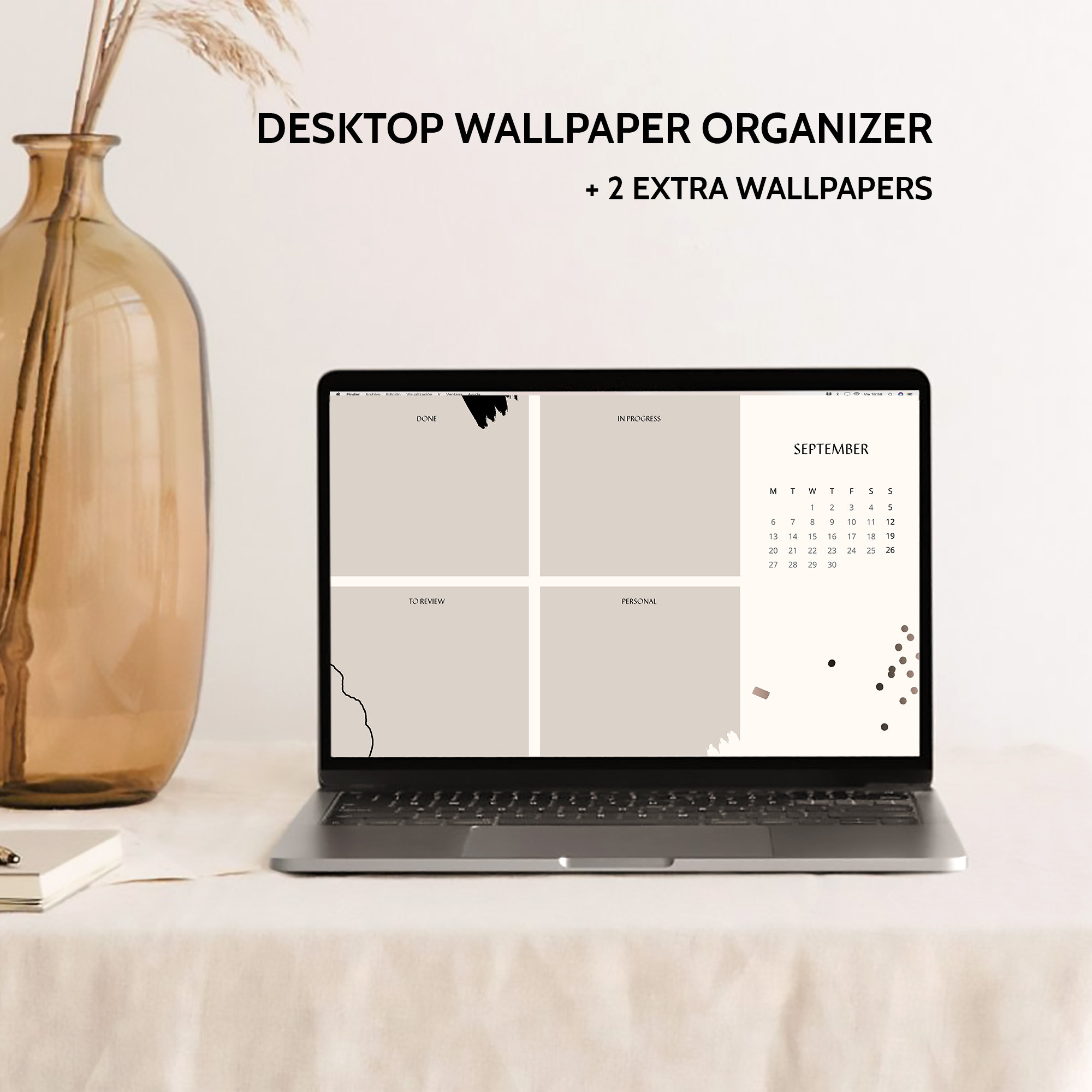 2021 Desktop Wallpaper Organizers Minimalist Computer - Etsy