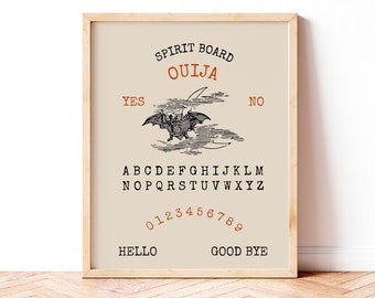 Ouija Board Print, Halloween Printable Wall Art for a spooky home decor, Creepy wall decor, Halloween vintage art print, Downloadable Art