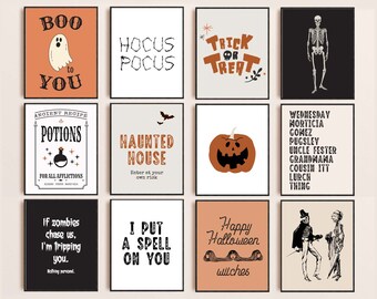 Vintage Halloween Gallery Wall Art: Spooky Printable Set (Digital Download)