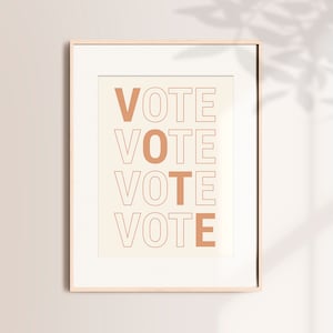 Vote print, 2020 election campaign, Digital voting poster, Elections print, Typography print, Vote printable art