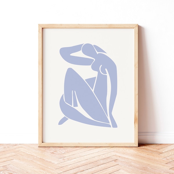 Matisse Art Print, Abstract Nude Woman, Danish Pastel Decor, Matisse Printable Wall Art, Boho Wall Art, Exhibition Poster, Digital Download