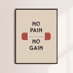 Motivational Gym poster, Inspirational Fitness Quote Print, Home gym decor, Minimalist Printable Wall Art, Typography Art, DIGITAL