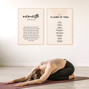 8 Limbs of Yoga Poster Asthtanga Yoga Home Decor Spiritual Decor Yogi ...