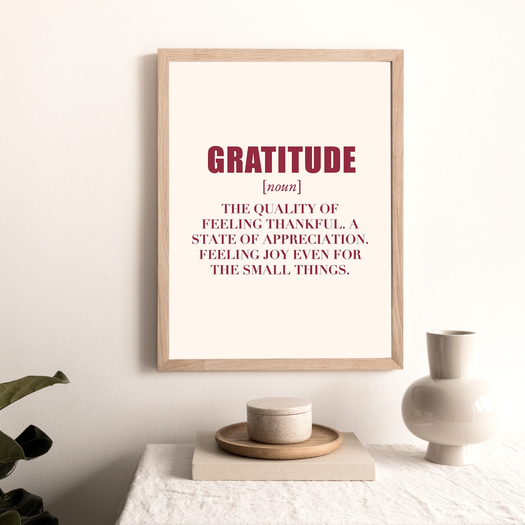 Gratitude Definition Print Dictionary Printable Gratitude Etsy