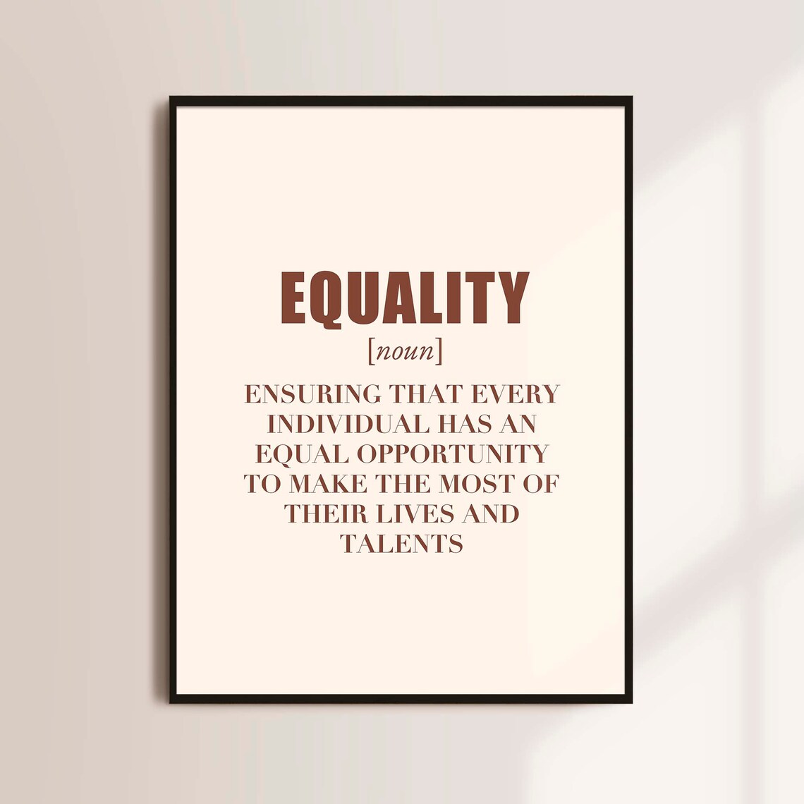 Equality Definition Print Equality Dictionary Art Print Etsy Denmark