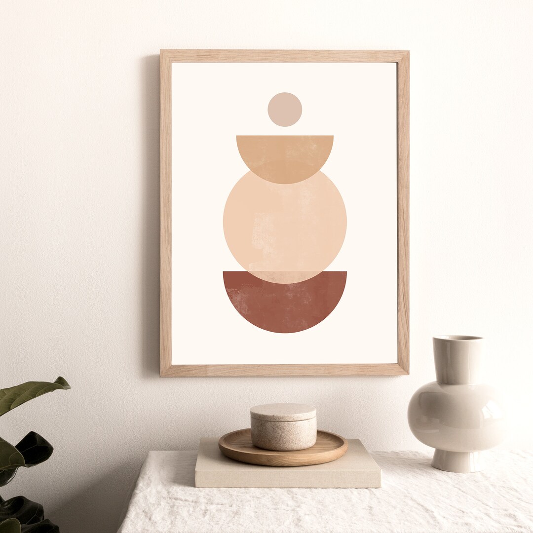 Mid Century Modern Wall Art, Abstract Art Print, Minimalist Wall Art ...