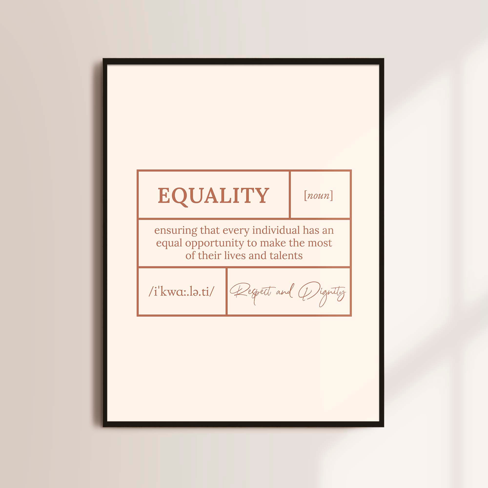 Equality Dictionary Art Print Equality Definition Print Etsy