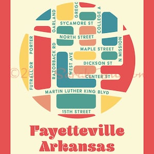 Fayetteville Arkansas Circle Map