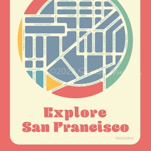 San Francisco Kunst Landkarte