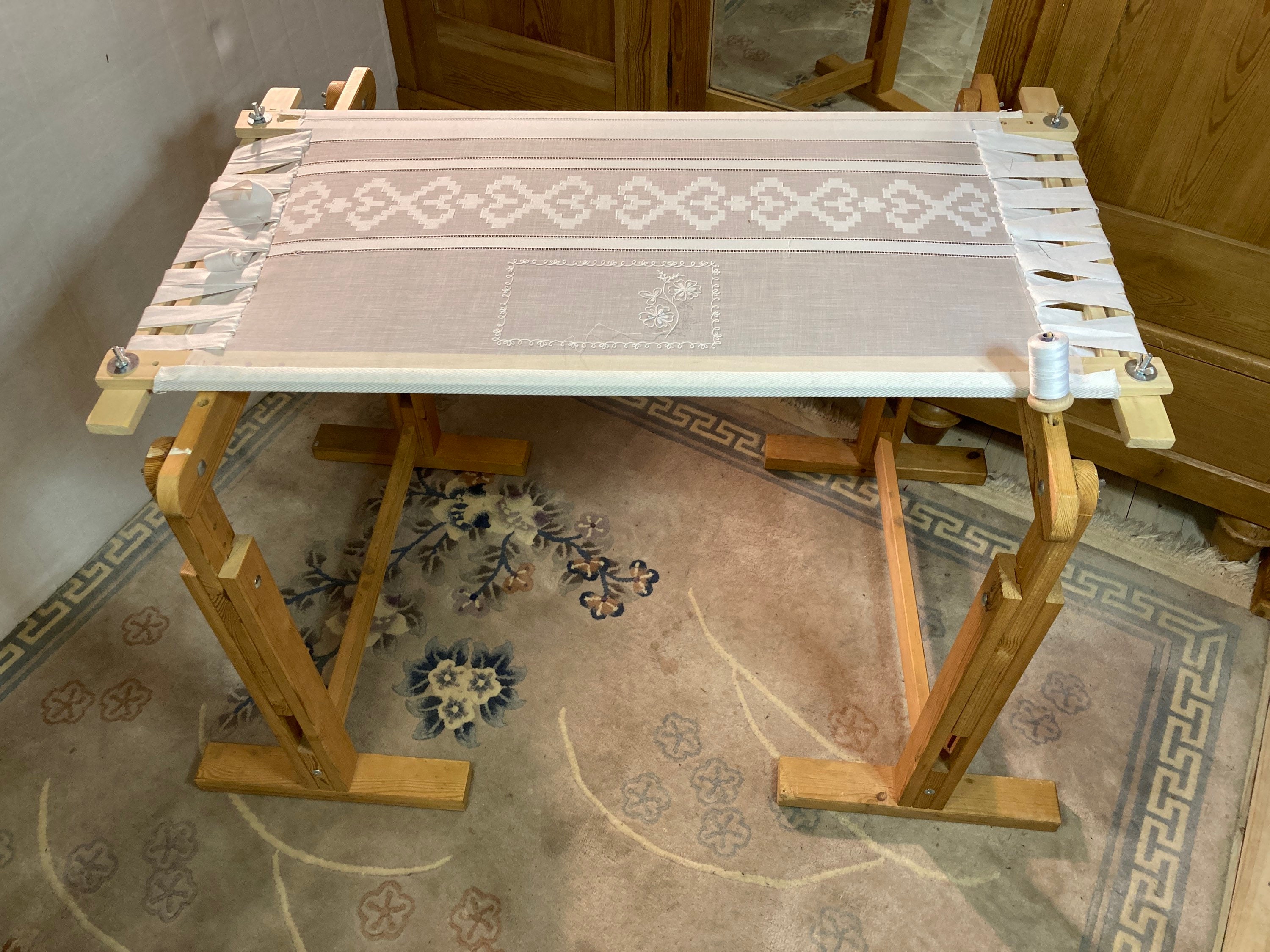 Embroidery frame trestles stands vintage Etsy
