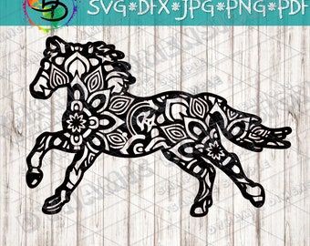 Download Mandala Horse Svg Etsy