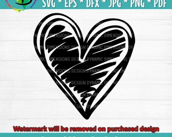 Download Scribble Heart Svg Etsy