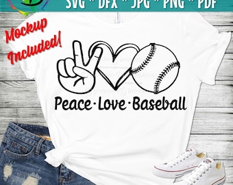 Free Free 165 Peace Love Baseball Svg SVG PNG EPS DXF File