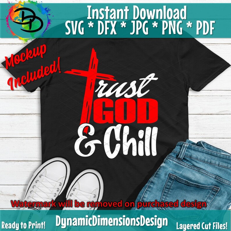 Download Trust God and Chill My God is an Awesome God Christian svg ...