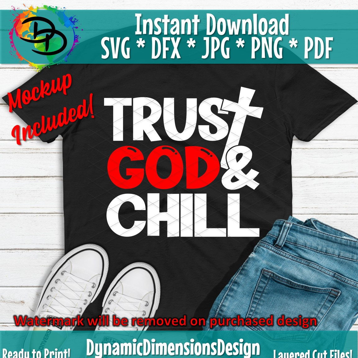 Inspirational png instant download Trust God and Chill Bible Verse SVG for Cricut and Silhouette Christian svg My God is an Awesome God