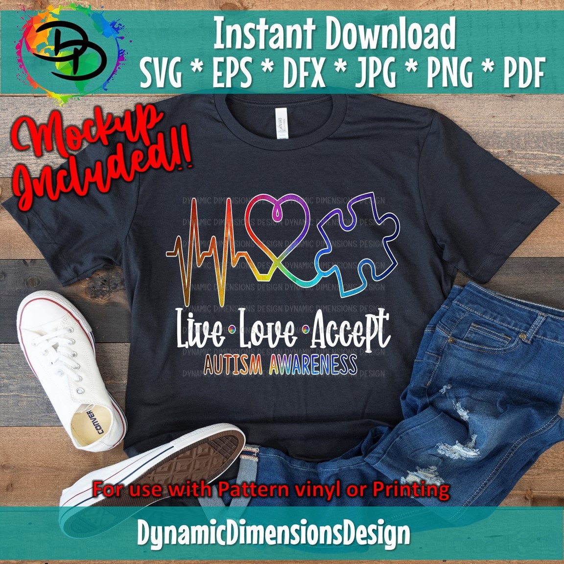 Download Live Love Acceptance Autism SVG Autism svg Love Needs no ...