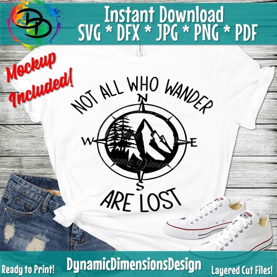 Not All Who Wander Svg File Compass Svg Hiking Forest - Etsy