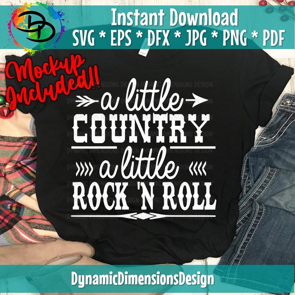 A Little Country A Little Rock N Roll SVG, Vector Digital File, song Lyrics SVG, Southern svg, country svg, country svg, SVG Digital