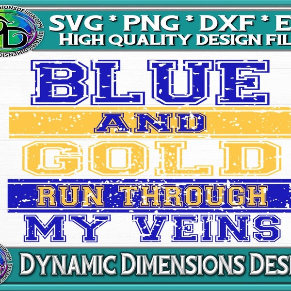 My Heart Belongs to the Blue and Gold SVG, Cutting File, sports PNG, Football, Cricut and Silhouette, Blue and Gold svg, Distressed svg,