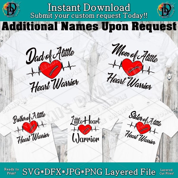 Heart Warrior svg CHD svg Congenital Heart Defect SVG Heart Health awareness heart svg DXF png and Cutting Files Silhouette Cameo Cricut