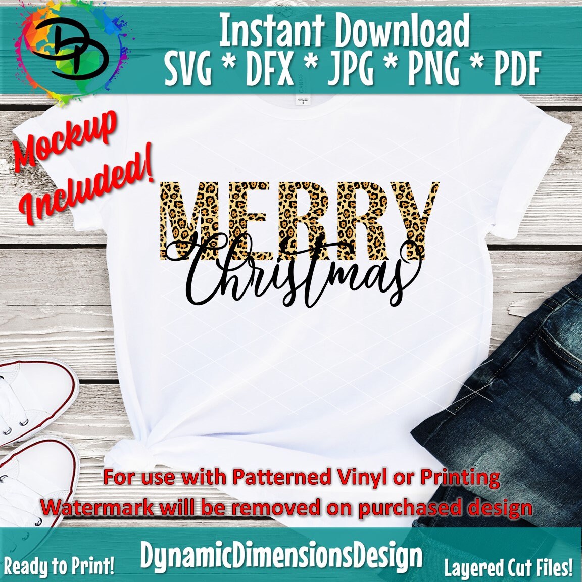 Download Merry Christmas svg Leopard Merry and Bright svg Christ ...