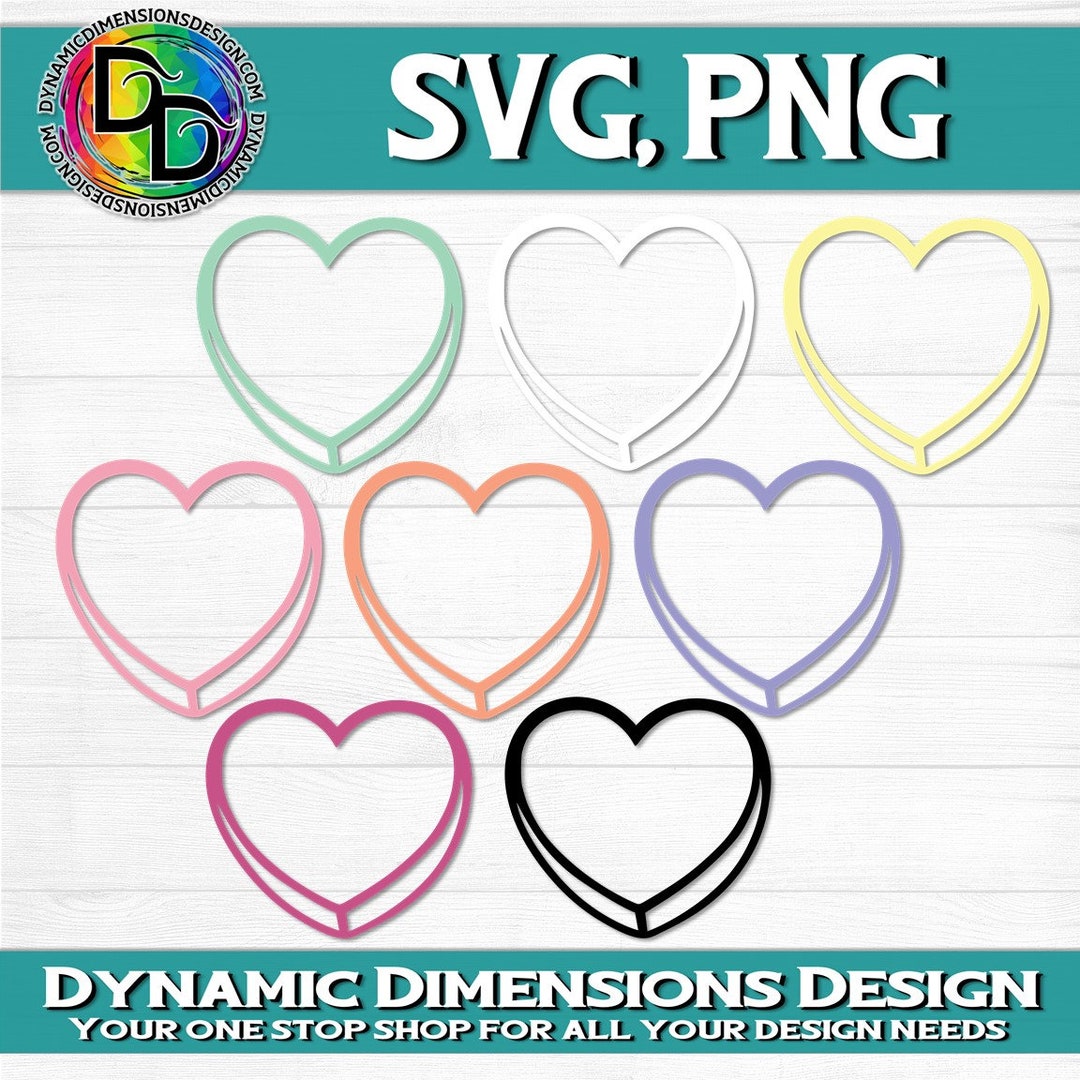 Candy Hearts SVG. PNG. Cricut Cut File Valentine Candy - Etsy UK