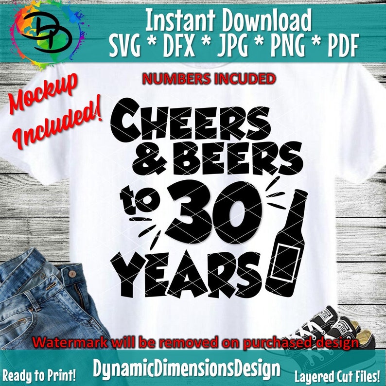 Download Cheers and Beers to 50 Years SVG 50th Birthday fifty | Etsy