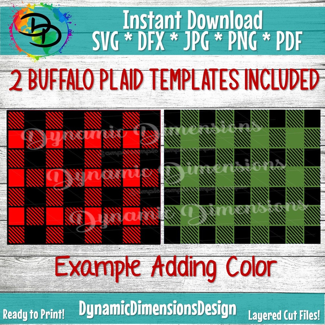 Buffalo Plaid Svg Buffalo Plaid Template Buffalo Plaid | Etsy