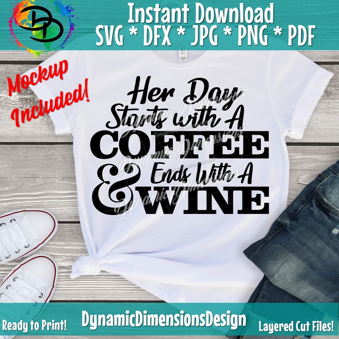 Her day starts with a coffee Ends with a wine Country song Etsy