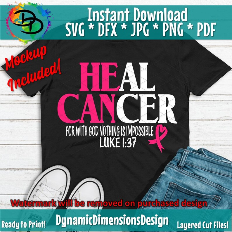 He Can Heal Cancer _ Breast Cancer Etsy