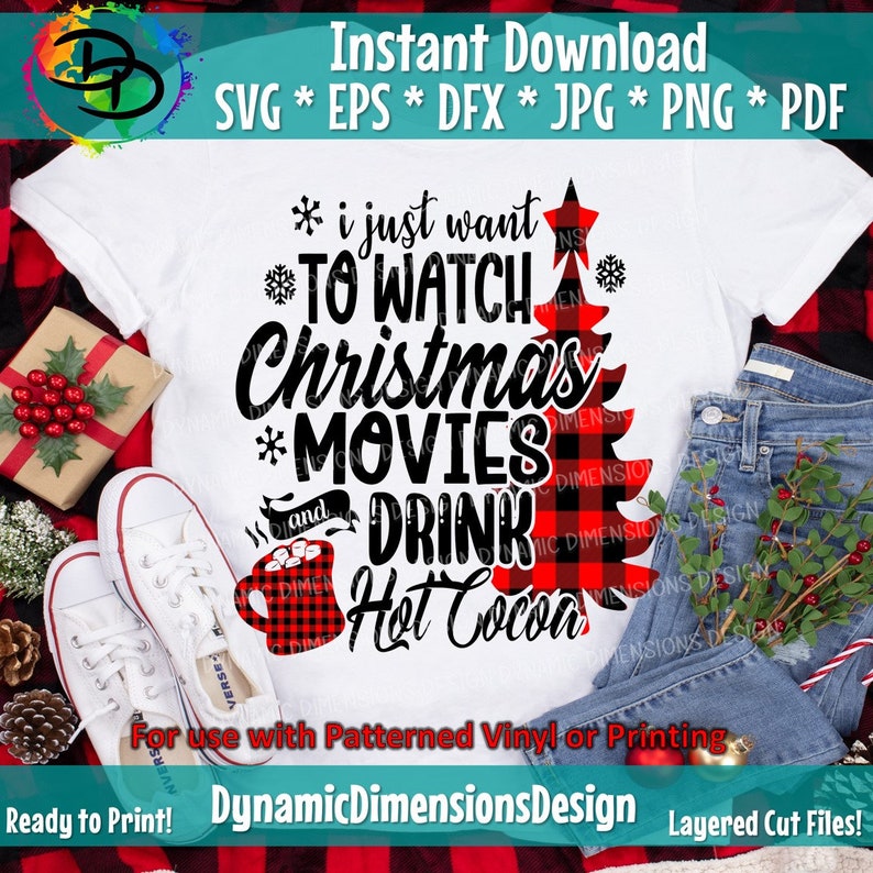 Christmas SVG Hot Cocoa Christmas Movies blanket Holiday ...