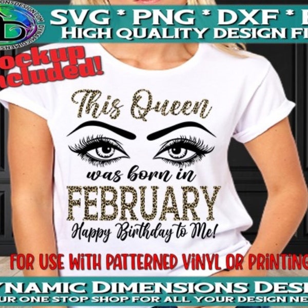 February girl svg, February birthday bday svg, Lips svg, Women born in February svg, tshirt design, leopard svg, png, vector, printable