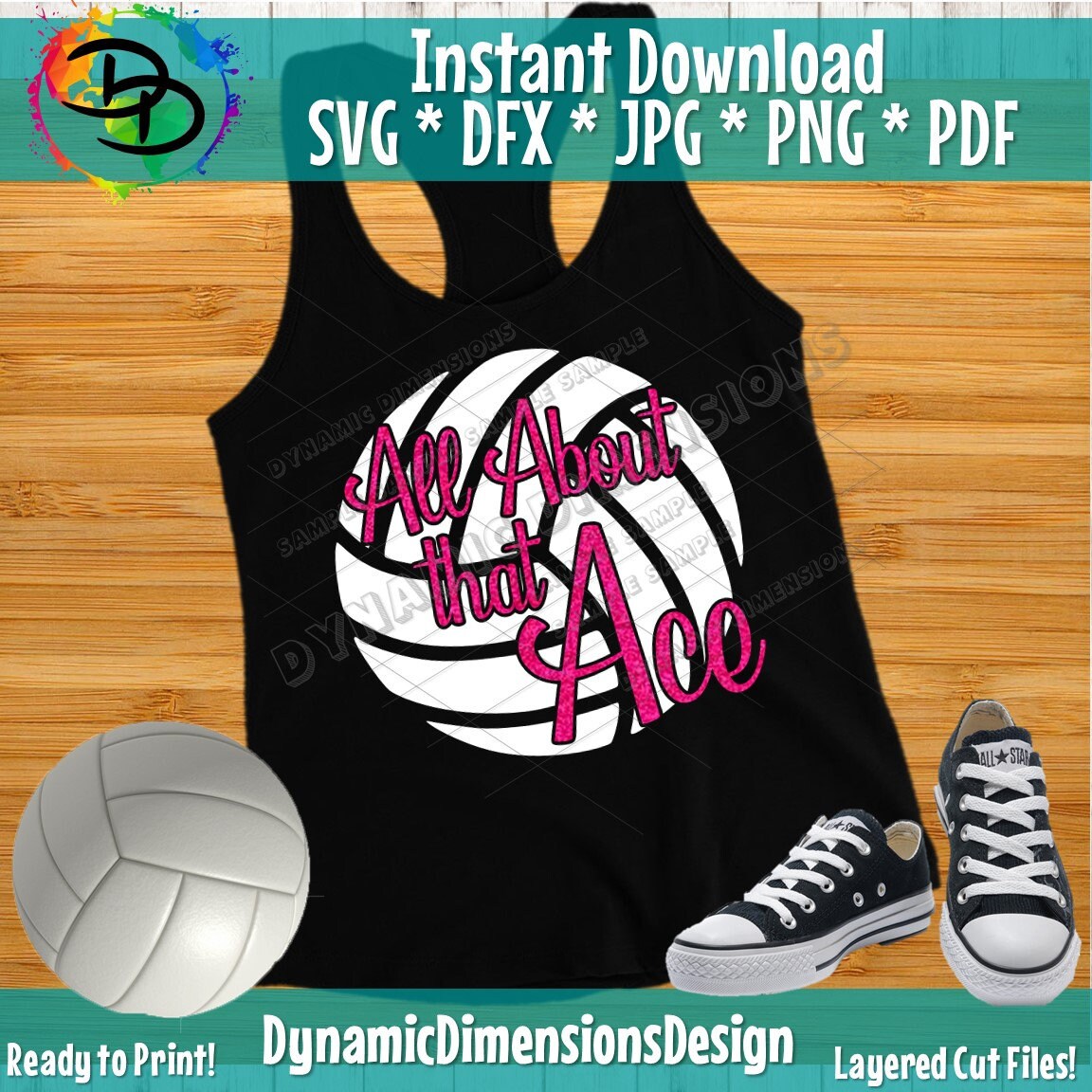All about that ace svg grunge volleyball svg Volleyball Etsy