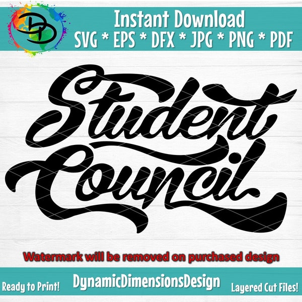 Student Council, StuCO, Retro Student Council Svg, Middle School, Student Body, Dxf PNG, High School, School, Leader svg, Cricut, Silhouette