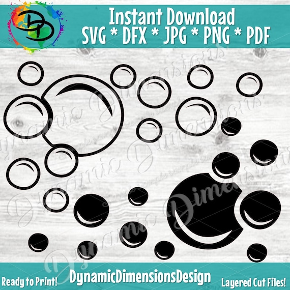 Bubbles SVG Bundle Bubble Svg Bubble Clipart Blowing | Etsy