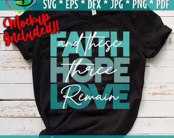 Faith, Hope, Love, Cross, Christian, Religious, SVG PNG digital download cut files, htv, vinyl, print, sublimation, waterslide, paper crafts